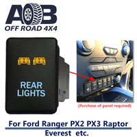 Push Switch REAR LIGHTS 9B43CA fits Ford Ranger PX2 PX3, Raptor, Everest with dual LED in amber light blue ON-OFF