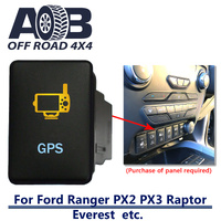 Push Switch GPS 9B74CA fits Ford Ranger PX2 PX3, Raptor, Everest with dual LED in amber light blue ON-OFF
