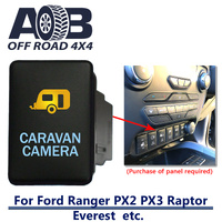 Push Switch CARAVAN CAMERA 9C43CA fits Ford Ranger PX2 PX3, Raptor, Everest with dual LED in amber light blue ON-OFF