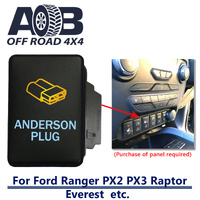 Push Switch ANDERSON PLUG 9C74CA fits Ford Ranger PX2 PX3, Raptor, Everest with dual LED in amber light blue ON-OFF