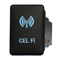 Push Switch CEL FI Toyota- with dash panel fits Ford Ranger PX2 PX3, Raptor, Everest with dual LED in amber light blue ON-OFF