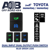 Toyota 800 DUAL Input DUAL Output Push Switch fits Toyota Tall Rect