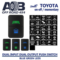 Toyota 800 DUAL Input DUAL Output Push Switch fits Toyota Tall Rect