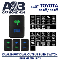 Toyota 800 DUAL Input DUAL Output Push Switch fits Toyota Tall Rect