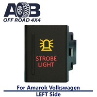 Push Switch STROBE LIGHT A124L fits Amarok Volkswagen Left side of gear lever panel in amber red