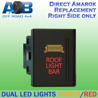 Push Switch ROOF LIGHT BAR A159R fits Amarok Volkswagen Right side of gear lever panel in amber red