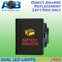 Push Switch BATTERY ISOLATOR A163L fits Amarok Volkswagen Left side of gear lever panel in amber red