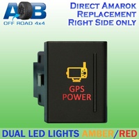 Push Switch GPS POWER A166R fits Amarok Volkswagen Right side of gear lever panel in amber red