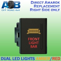Push Switch FRONT LIGHT BAR A1C12R fits Amarok Volkswagen Right side of gear lever panel in amber red
