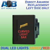 Push Switch CURVED LIGHT BAR A1C16L fits Amarok Volkswagen Left side of gear lever panel in amber red