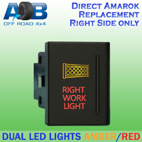 Push Switch RIGHT WORK LIGHT A1C59R fits Amarok Volkswagen Right side of gear lever panel in amber red