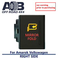 Push Switch MIRROR FOLD A1C82R fits Amarok Volkswagen Right side of gear lever panel in amber red