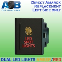 Push Switch LED SPOT LIGHTS A1C90L fits Amarok Volkswagen Left side of gear lever panel in amber red