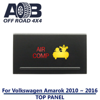 Push Switch AIR COMP A201 For Amarok Volkswagen 2010 ~ 2016 Models Top Panel dual LED in amber red