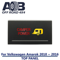 Push Switch CAMPER POWER A265 For Amarok Volkswagen 2010 ~ 2016 Models Top Panel dual LED in amber red