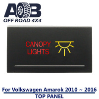 Push Switch CANOPY LIGHT A2B14 For Amarok Volkswagen 2010 ~ 2016 Models Top Panel dual LED in amber red