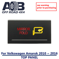 Push Switch MIRROR FOLD A2C82 For Amarok Volkswagen 2010 ~ 2016 Models Top Panel dual LED in amber red