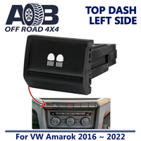 Push Switch REAR LIGHTS A3B04BL Black fits Amarok Volkswagen 2016 ~ 2022 Top dash (ALL MODELS) Left Side