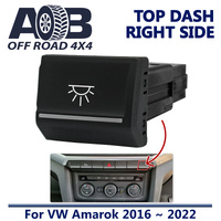 Push Switch AWNING LIGHTS A3B42CR Chrome fits Amarok Volkswagen 2016 ~ 2022 Top dash (ALL MODELS) Right Side