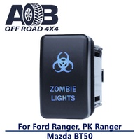 Push Switch ZOMBIE LIGHTS F106B fits Ford Ranger, PK Ranger, Mazda BT-50 with LED in blue