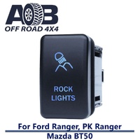 Push Switch ROCK LIGHTS F115B fits Ford Ranger, PK Ranger, Mazda BT-50 with LED in blue