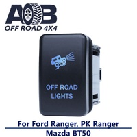 Push Switch OFF ROAD LIGHTS F129B fits Ford Ranger, PK Ranger, Mazda BT-50 with LED in blue
