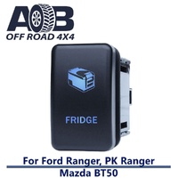 Push Switch FRIDGE F140B fits Ford Ranger, PK Ranger, Mazda BT-50 with LED in blue