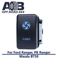 Push Switch FANS F173B fits Ford Ranger, PK Ranger, Mazda BT-50 with LED in blue