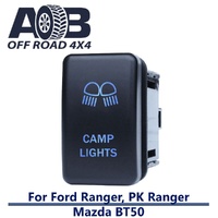 Push Switch CAMP LIGHTS F1B19B fits Ford Ranger, PK Ranger, Mazda BT-50 with LED in blue