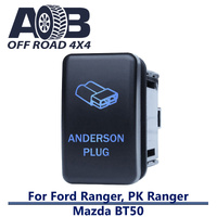 Push Switch ANDERSON PLUG F1C74B fits Ford Ranger, PK Ranger, Mazda BT-50 with LED in blue
