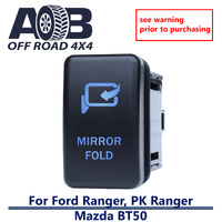 Push Switch MIRROR FOLD F1C82B fits Ford Ranger, PK Ranger, Mazda BT-50 with LED in blue