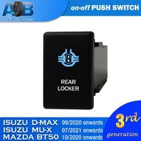 Push Switch REAR LOCKER 431BW fits NEW Isuzu D-Max DMAX MU-X, Mazda BT-50 3rd Generation dash with LED in blue white