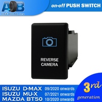 Push Switch REVERSE CAMERA 480BW fits NEW Isuzu D-Max DMAX MU-X, Mazda BT-50 3rd Generation dash with LED in blue white