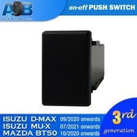 Push Switch PLAIN COVER 4BLANKBW fits NEW Isuzu D-Max DMAX MU-X, Mazda BT-50 3rd Generation dash with LED in blue white
