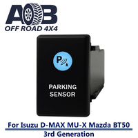 Push Switch PARKING SENSOR 4C18BW fits NEW Isuzu D-Max DMAX MU-X, Mazda BT-50 3rd Generation dash with LED in blue white