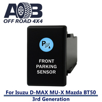 Push Switch FRONT PARKING SENSOR 4D05BW fits NEW Isuzu D-Max DMAX MU-X, Mazda BT-50 3rd Generation dash with LED in blue white