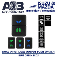I400 DUAL Input DUAL Output Push Switch fits NEW Isuzu D-Max DMAX MU-X, Mazda BT-50 3rd Generation MOMENTARY