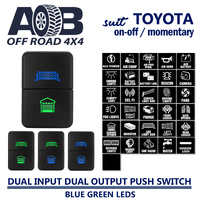I400 DUAL Input DUAL Output Push Switch fits NEW Isuzu D-Max DMAX MU-X, Mazda BT-50 3rd Generation ON-OFF/MOMENTARY