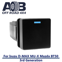 Push Switch WINDOW I6C99BW Square Isuzu D-Max DMAX MU-X, Mazda BT-50 3rd Generation gear lever panel with LED in light blue white