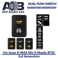 Dual Push Switch ID400s fits NEW Isuzu D-Max DMAX MU-X, Mazda BT-50 3rd Generation MOMENTARY