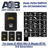 Dual Push Switch ID400s fits NEW Isuzu D-Max DMAX MU-X, Mazda BT-50 3rd Generation ON-OFF/MOMENTARY