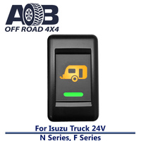 Push Switch CARAVAN CAMERA IT5C43GO fits Isuzu 24V TRUCK F & N Series with LED in amber green