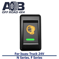 Push Switch SEARCH LIGHT LEFT IT5D06GO fits Isuzu 24V TRUCK F & N Series with LED in amber green