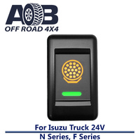 Push Switch SPOT LIGHTS IT5D10GO fits Isuzu 24V TRUCK F & N Series with LED in amber green