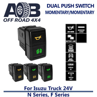 Isuzu IT500 24V DUAL Push Switch fits TRUCK F & N Series LED Amber Green MOMENTARY