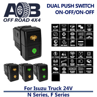 Isuzu IT500 24V DUAL Push Switch fits TRUCK F & N Series LED Amber Green ON-OFF