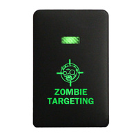 Push Switch 202B ZOMBIE TARGETING On-Off fits Mitsubishi Mirage LA, Outlander ZK, Pajero Sport QE, Triton MQ MR with LED in Blue