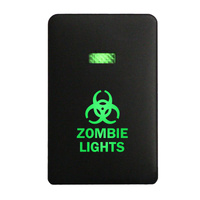 Push Switch 206B ZOMBIE LIGHTS On-Off fits Mitsubishi Mirage LA, Outlander ZK, Pajero Sport QE, Triton MQ MR with LED in Blue