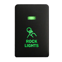 Push Switch 215B ROCK LIGHTS On-Off fits Mitsubishi Mirage LA, Outlander ZK, Pajero Sport QE, Triton MQ MR with LED in Blue