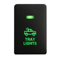 Push Switch 225B TRAY LIGHTS On-Off fits Mitsubishi Mirage LA, Outlander ZK, Pajero Sport QE, Triton MQ MR with LED in Blue